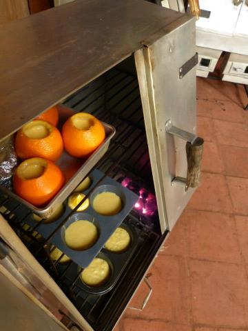 baking orange cake in oranges 