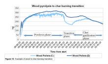 Wood Pyrolysis to Char burning transition